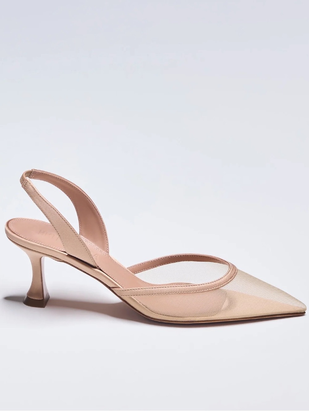 Britt Netta Esme 60 Slingback Heels in Nude Shoes 8.5 Italy New $650